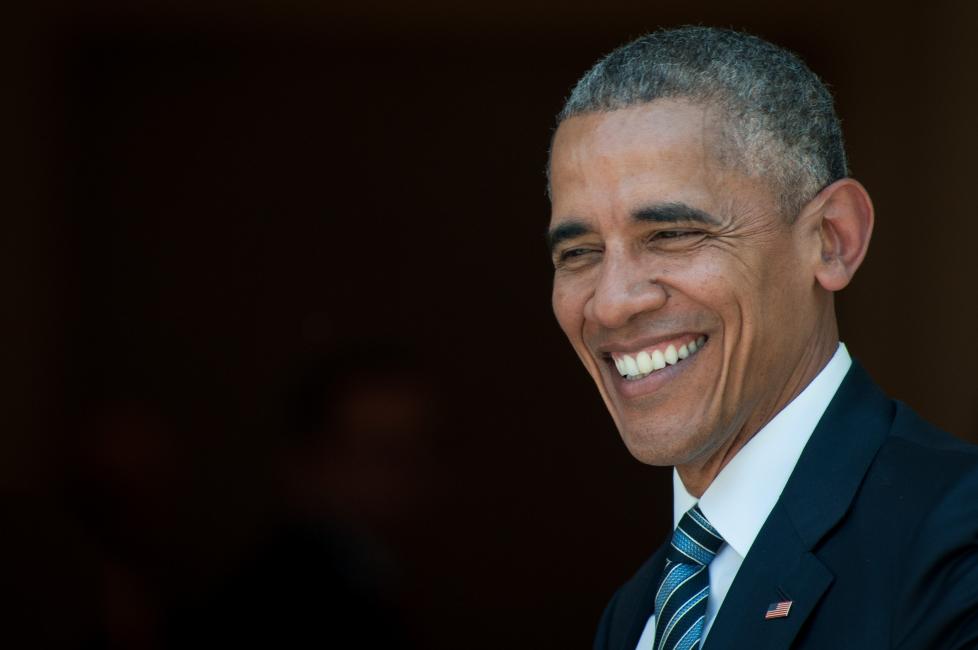 Fotografía de Diego Puerta para Nthephoto. El Presidente Barack Obama durante su visita oficial en El Palacio de la Moncloa.