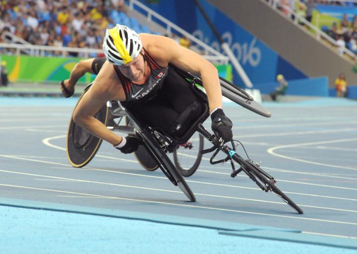 Fotografía de Javier Regueros para Nthephoto. Carrera en silla de ruedas en los JJPP de Rio 2016